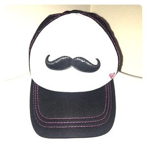 Roxy Girls Mustache Snapback Hat🧢